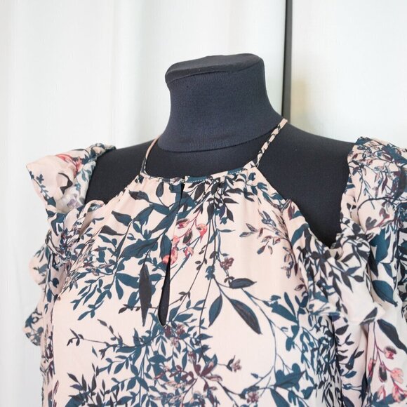 Parker 100% Silk Floral Blouse Sz M - Picture 5 of 7